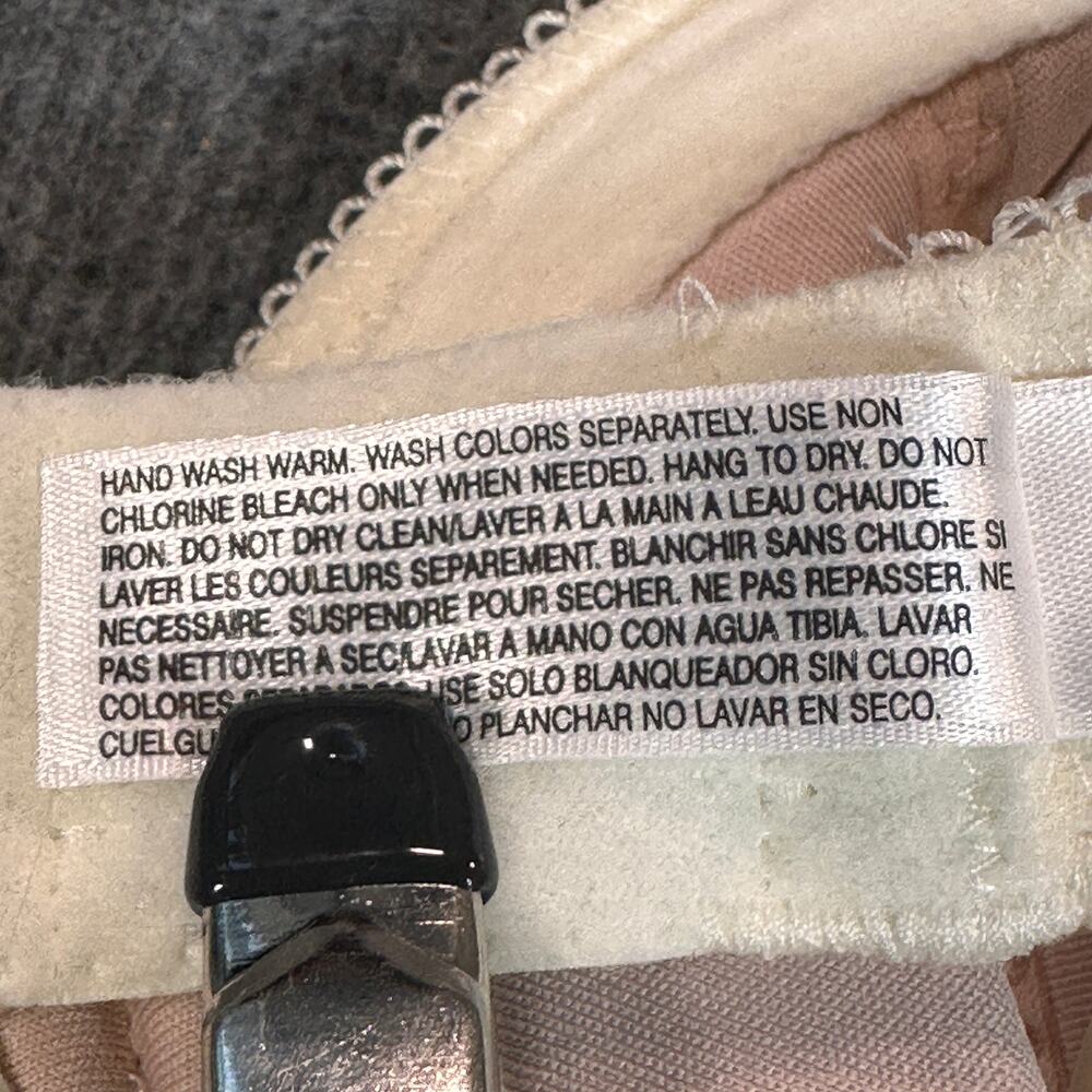 b tempt'd Bra Womens 32B Off White Nude Lace UnderWire Adjustable Lingerie Bow - Picture 5 of 6